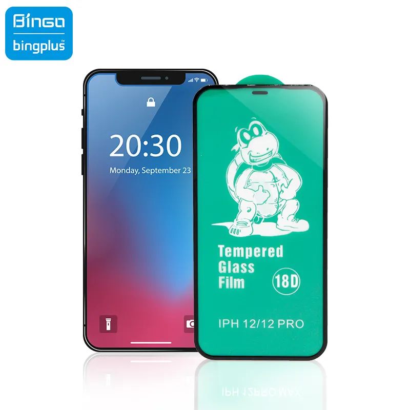 Gorilla glass king kong 18D protecteur d'écran en verre trempé en Silicone pour iphone