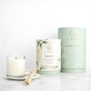 Envases de Tubo de Papel Kraft Natural para Velas de Cera de Soja con Logotipo Personalizado, Impresión de Logotipo Personalizado, Fábrica OEM - Product Image 2