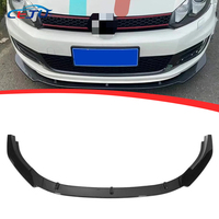Kit carrosserie lèvre de pare-chocs avant noir brillant, spoiler, déflecteur, diffuseur, protection pour VW Golf MK6 GTI 2010-2013