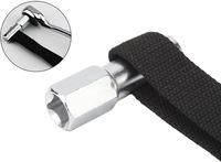Clé à filtre à huile pour réparation automobile, fournisseur taïwanais, avec barre en acier Cr-V 50BV30 et sangle en nylon noir pour démontage de voiture