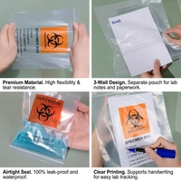 Pochette personnalisée pour appareil dentaire, en LDPE transparent avec fermeture éclair, emballage orthodontique, faible MOQ, fabrication directe OEM