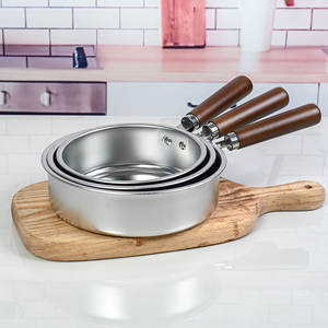 Gran oferta, 316, acero inoxidable sin recubrimiento, resistente al calor, fácil <span class=keywords><strong>de</strong></span> limpiar, sartén para salsa <span class=keywords><strong>de</strong></span> sopa con mango <span class=keywords><strong>de</strong></span> madera, olla para cocinar Snow <span class=keywords><strong>Wok</strong></span> - Product Image 6