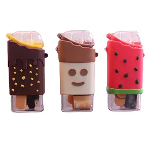 Kawaii Plastic Icecream Kids School Creatieve Drinken Purse Popsicle Water Fles Met Riem