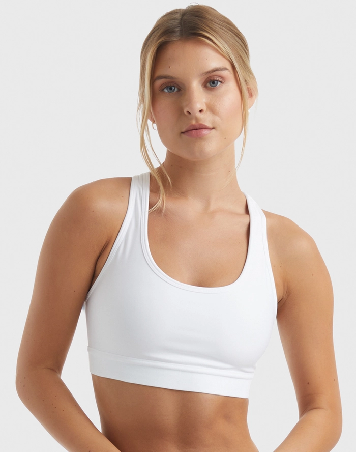 Custom logo Waistband Fitness Bra High Quality Compression Moisture-Wicking Gym Seamless Women Racerback Sports Bra for Ladies