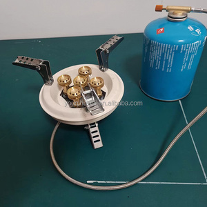 Açık 5 brülör yüksek güç 16000w soba kamp pişirme taşınabilir bütan gaz sobası - Product Image 6