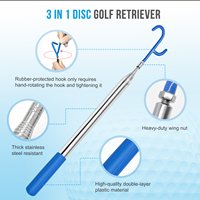 Kit de Recogida de Discos de Golf al por Mayor con 4 Cabezas, Poste Telescópico, Recogedor de Agua, Bolsa de Transporte y Logotipo Personalizado OEM