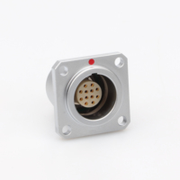 Connecteur femelle à 12 broches compatible EDG.2K.312.CLL, à bride carrée, pour montage sur panneau