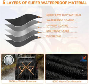 Stockage extérieur étanche toutes saisons 600D Oxford Bike Cover SUV-Réflecteurs de nuit légers pour le <span class=keywords><strong>transport</strong></span> - Product Image 4