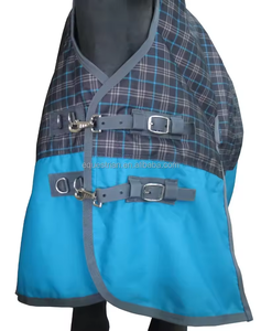 600D Xadrez alto pescoço cavalo tapete produto equestre cavalo tapetes inverno impermeável afluência cobertores para cavalos - Product Image 2