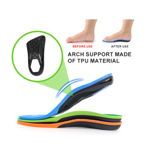 Semelles orthopédiques JOGHN PU PORON OEM à marque privée, respirantes, avec 3 niveaux de soutien de la voûte plantaire pour pieds plats, pour enfants - Product Image 5