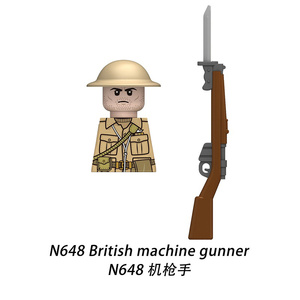 Ladrillos de Construcción Militares, Minifiguras de la Segunda Guerra Mundial, Serie de Paracaidistas del Ejército Británico, 6 Estilos, Set de Infantería SAS, Juguetes DIY al por Mayor N645-N650 - Product Image 5