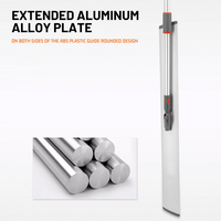 Serpillère plate en aluminium de 90 cm, 2 tampons de serpillère réutilisables et lavables, nettoyage humide et à sec pour les sols en bois dur, vinyle, stratifié et carrelage