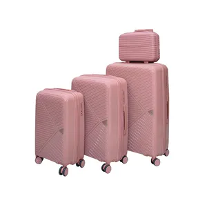 马克斯曼2024新设计100% 新聚丙烯材料行李箱便宜价格手推车旅行包