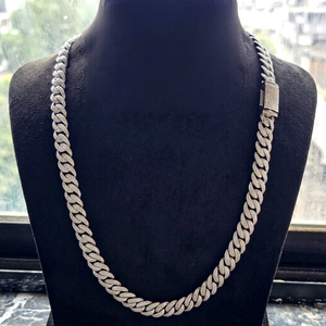 10mm Iced Out Cuban Link <b>Chain</b> VVS Moissanite Diamond <b>925</b> <b>Sterling</b> <b>Silver</b> Hip Hop Jewelry <b>Mens</b> Luxury Bling Necklace - Product Image 1