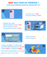 Imprimante UV automatique Colorsun A3+ UV 3047 à plat pour verre, céramique, coques de téléphone, bouteilles, imprimante jet d'encre avec logiciel gratuit