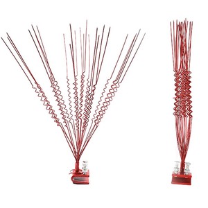 Disponible: Púas antipájaros de acero galvanizado con resorte y base en U, de fácil instalación para graneros, establos y granjas. - Product Image 3