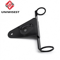 Pièces de carrosserie de moto, support de phare avant en acier noir enduit avec caoutchouc pour Haojue Xpress 125, support de montage de phare