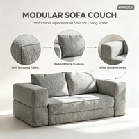 Canapé-lit modulaire moderne en tissu, pliable et convertible, emballage compressé sous vide, mobilier pour salon et appartement