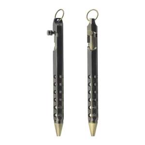 नए विंटेज ठोस पीतल हेक्सागोनल आकार के बोल्ट एक्शन बॉल्ट कांस्य ब्रश उपचार छेद edc पॉकेट ट्रिगर राइफल पेन - Product Image 4