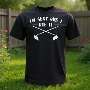 T-shirt Im Sexy And I Hoe It Gardener, noir, unisexe, taille adulte - Product Image 3