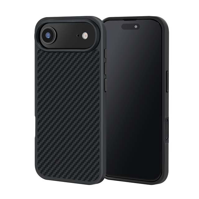 Napov Matte Black Aramid Fiber Waterproof Magnetic Wireless Charging Luxury Mobile Phone Case for 17 Air 17 Pro Max