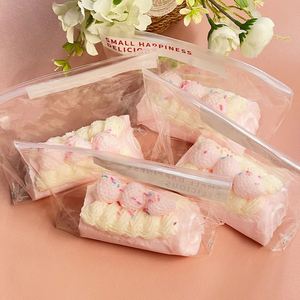 Realistic 10cm Pink Strawberry for Swiss Roll <b>Squishy</b> Toy Food-Grade Silicone Fidget Gift for Kids and Adults Enhance Happy Mood - Product Image 4