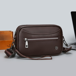 Sac messager vintage à bandoulière pour homme, nouveau design, matériau PU de qualité, style carré décontracté, décoration avec logo, pour un usage quotidien - Product Image 2