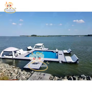 Multi-Use Inflatable Shade Tent Chinese Manufacturer Sea <strong>Pool</strong> <strong>Floating</strong> Platform Leisure Bar Sofa Lounger Row Water Parks - Product Image 5