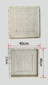 Moules en plastique pour dalles de sol, pavés en ciment, motifs gaufrés, imprimés, pour cour, jardin, route, béton - Product Image 5