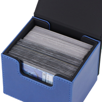 Boîte de rangement pour cartes à collectionner en cuir PU horizontal personnalisable de qualité supérieure avec logo pour le rangement des jeux de société