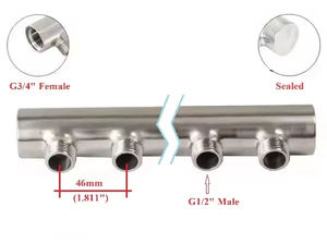 Труба коллекторная из нержавеющей стали 3 дюйма с внутренней резьбой, высококачественная, из нержавеющей стали 304, для систем водоснабжения, коллекторные трубы 2 дюйма, большая труба для таяния снега - Product Image 6