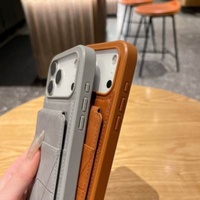 Étui Porte-Cartes 2-en-1 pour iPhone 17 avec Boucle, Étui Double Couche en Cuir PU avec Emplacement pour Cartes et Béquille, pour Hommes et Femmes