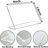 Support de présentation en acrylique transparent de haute qualité en forme de L, imperméable, pour table, porte-menu, restaurant, hôtel, carte de prix