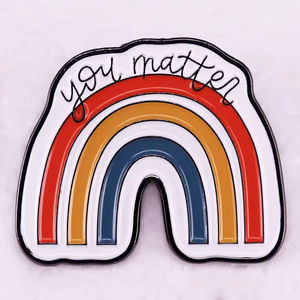 Je Maakt Uit Geestelijke Gezondheid Bewustzijn Revers Pin Regenboog Email Metalen Badge Voor Cadeau - Product Image 2