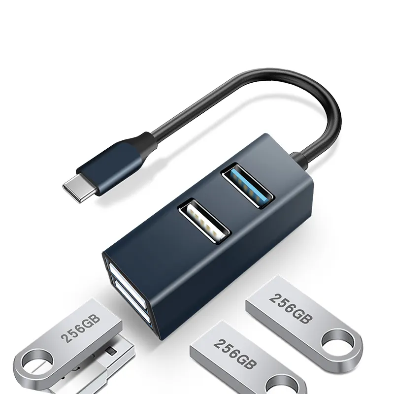 Concentrador de datos ultradelgado portátil tipo C, Hub USB 3,0 de 4 puertos aplicable para iMac Pro, MacBook Air, Mac Notebook PC, portátil