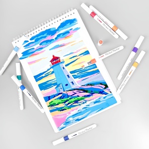 Đa Chức Năng Giữ Nụ Cười 12 Màu Sắc Trực Tiếp Chất Lỏng Acrylic Đánh Dấu Bút Hot Bán Đơn Giản Dài Nib Nhựa Đánh Dấu Bút - Product Image 6