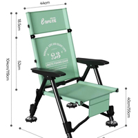 Chaise de camping pliable avec sac de rangement latéral et seau isotherme, chaise de loisirs portable pour le camping, les pique-niques et la randonnée