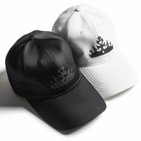 Private Label 6 Panel Softt Ongestructureerde Baseballpet Custom Borduurwerk Logo Black Dad Hoed