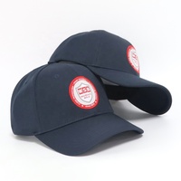 Casquettes de baseball pour hommes de qualité supérieure, personnalisées, à 6 panneaux, ajustables, avec logo tissé, 100% polyester, bleu marine, sport, sur mesure