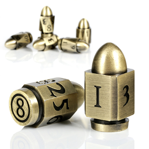 Dados de juego de rol <span class=keywords><strong>D</strong></span>&<span class=keywords><strong>D</strong></span>, dados poliédricos DND de metal, juego de 7 dados de metal tipo bala para Dungeons and Dragons - Product Image 6
