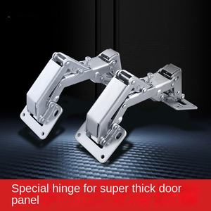 Cajón de armario de apertura gratuita, ranura para puerta de madera, herrajes para muebles, accesorios de cocina, cartón de acero inoxidable satinado moderno - Product Image 4