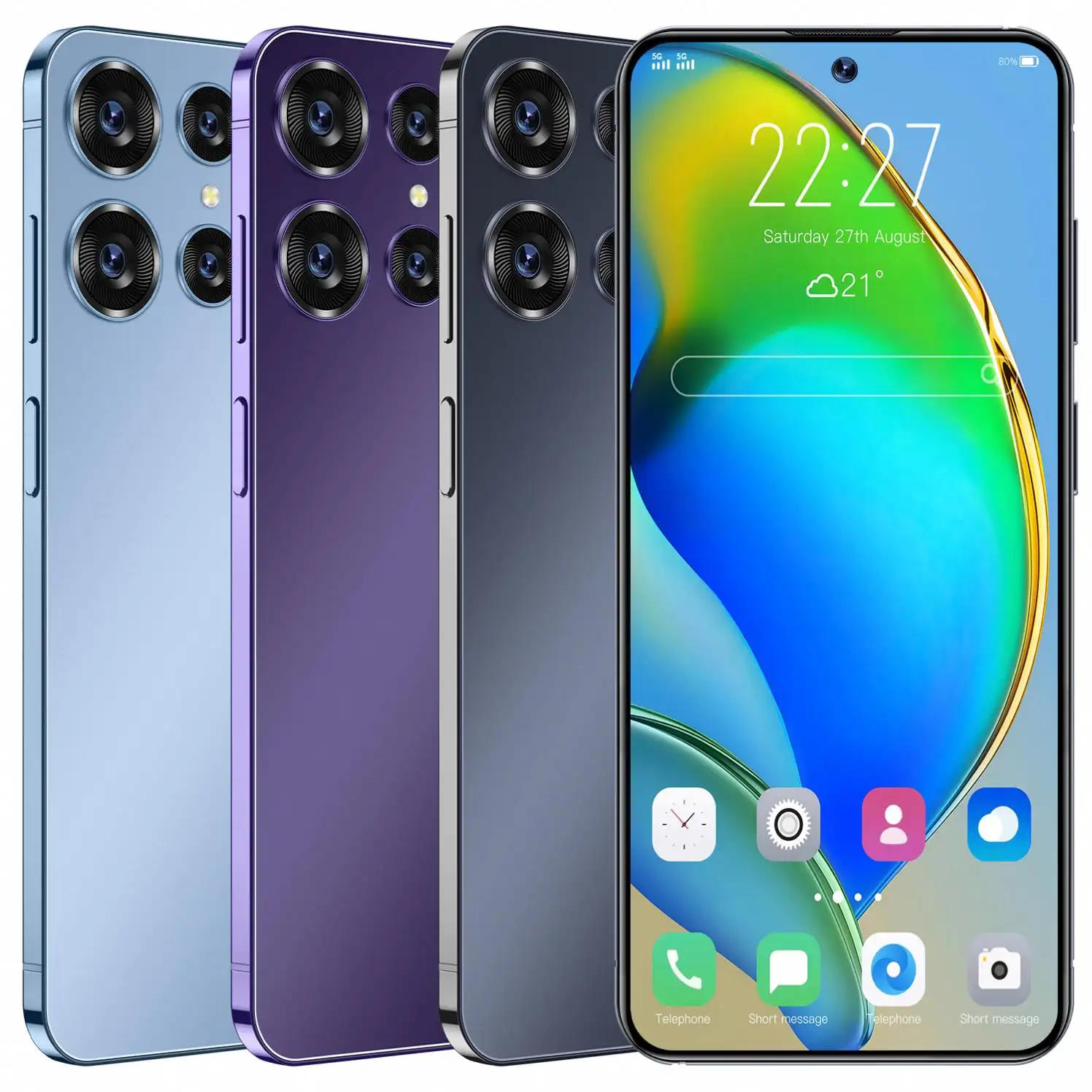 Nouvelle mode S24 U Itra 5G téléphone intelligent avec 16 Go + 1T grande mémoire double carte SIM réseau LTE téléphone portable d'origine OEM pris en charge