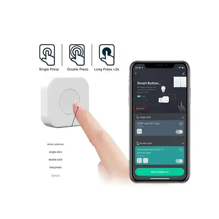 Tuya Smart Zigbee Wireless Switch-Battery Powered Wiring-free Scene Switch with Mobile Phone Remote Control for Home & Hotel Use · image 3