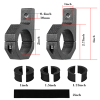 4 supports et 1/1.5/1.75/2 Inserts 12V Led Light Bar Round Cage Bar Tube Clamp