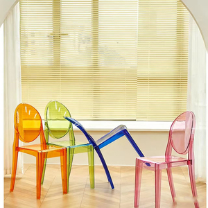 <span class=keywords><strong>Chaise</strong></span> transparente en plastique Devil – Conception légère et empilable <span class=keywords><strong>pour</strong></span> la maison, le bureau, les repas et les mariages (moderne et durable) - Product Image 4