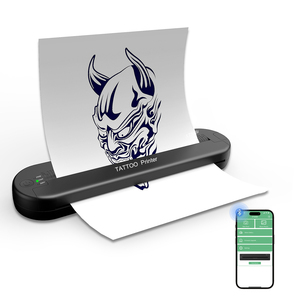 طابعة وشم حرارية محمولة لاسلكية تعمل بالبطارية خفيفة الوزن لنقل التصاميم بسرعة للوشم الدائم - Product Image 1