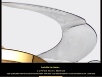 Ventilateurs de plafond multi-pales en cristal avec lumières LED, lustres télécommandés pour chambre, salon, hôtel, usage domestique