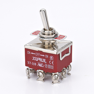 Interrupteur à levier électrique à montage sur panneau à 3 positions marche-arrêt-marche 25AMP 250V en plastique pour équipement électrique - Product Image 1