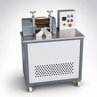 Máquina de Peletización de Plástico con Pantalla Táctil PLC, Molino de Dos Rodillos, Mezcladora de Compuestos Inteligente para Laboratorio, Granuladora, Almacenamiento de Recetas, CE ISO