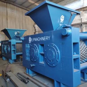 Machine de presse à billes de charbon de bois à double rouleau en forme d'oeuf de sciure de bois à haute efficacité et particulièrement professionnelle E.P à vendre - Product Image 4